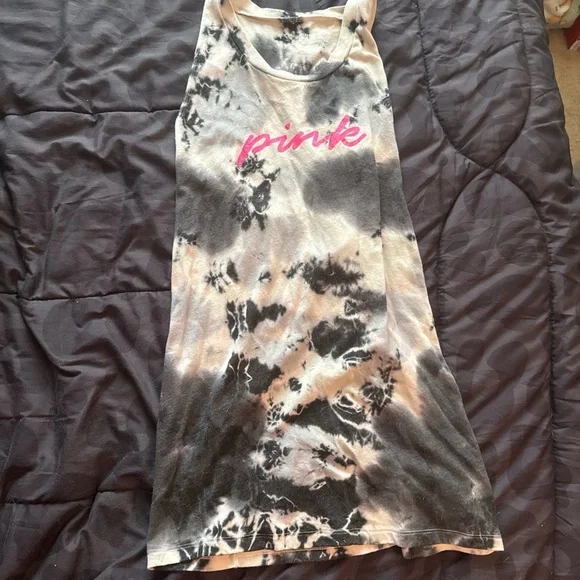 Tie-Dye Tank top with Pink Logo - Picture 2 of 6